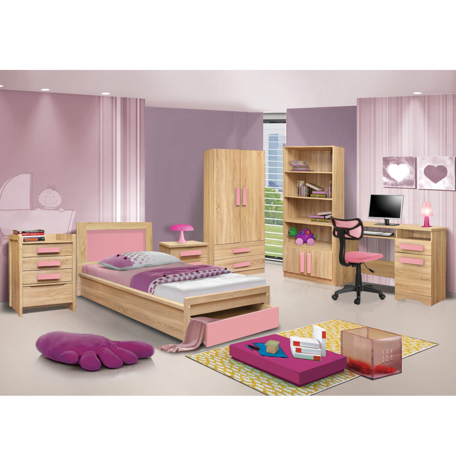 paidiko-domatio-playroom-sonama-roz
